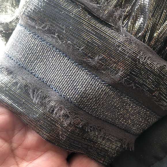 Ramy Brook Silk Metallic A- Line Dress Size 8 - Picture 4 of 10